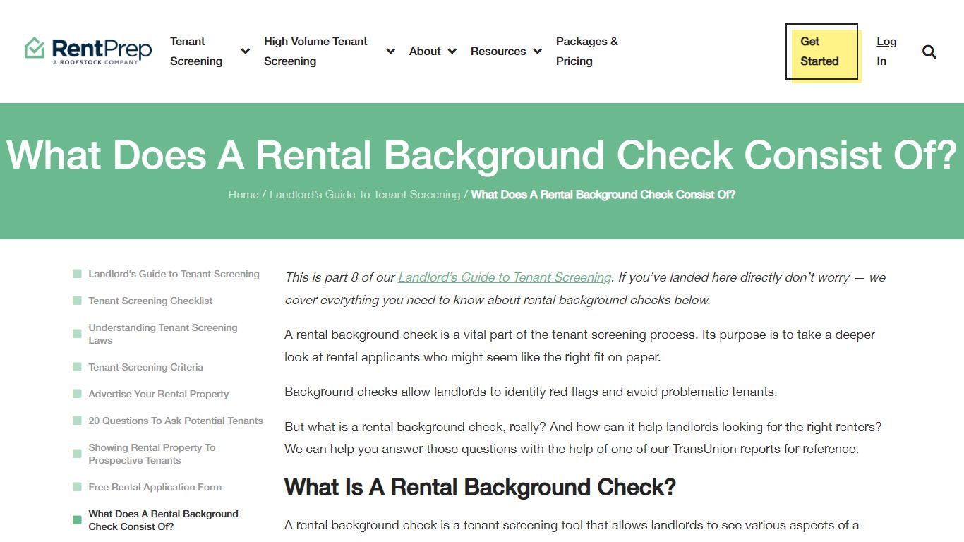What Does A Rental Background Check Consist Of? - RentPrep
